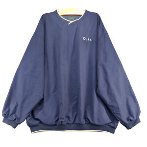Izod Club Men's Duke University Windbreaker Jacket Blue XXL Long Sleeve Lined